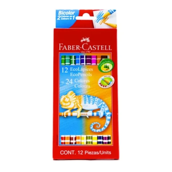 12 EcoLápices bicolor doble punta Faber Castell
