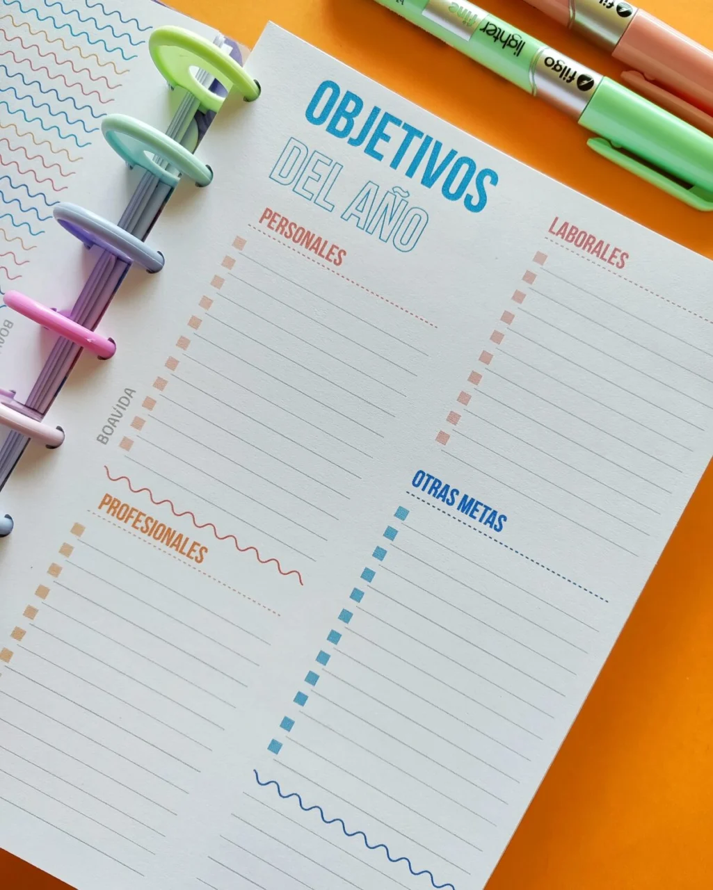 Agenda Con Discos Semanal A5 "Aurora Floral" (Con Discos)