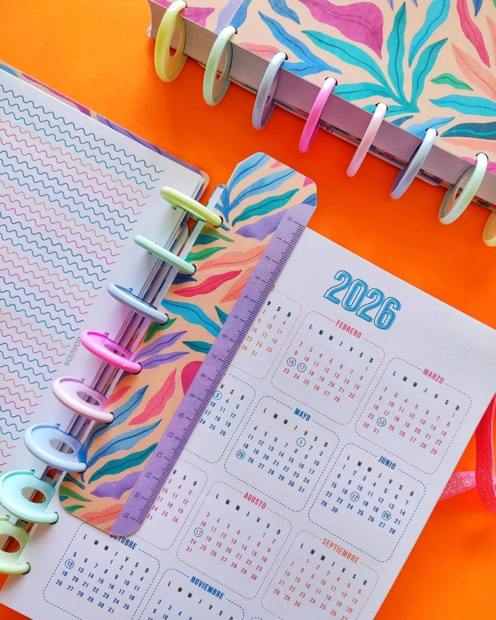 Agenda Con Discos Semanal A5 "Susurros del jardín" (Con Discos)