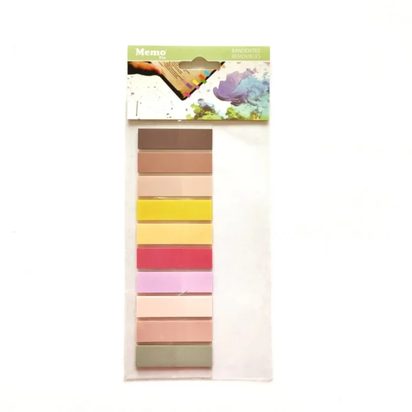 Banderitas Pastel x 10 colores memo fix