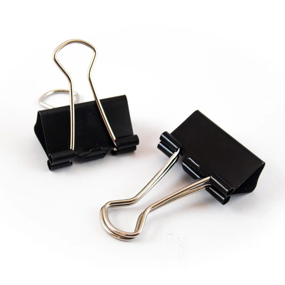 Broches Binder Negro Olami - 19 mm caja x 12 unidades
