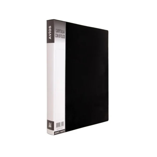 Carpeta A4 Con 30 folios Avios (NEGRA)