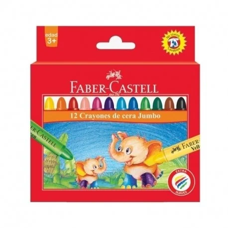 Crayones Faber Castell Jumbo x 12 colores
