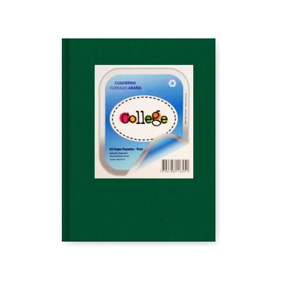 Cuaderno College araña 84 hojas rayado