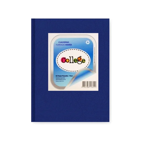 Cuaderno College araña rayada 42 hojas