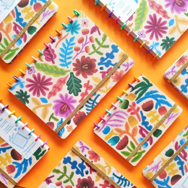 Cuaderno Con Discos A4 - Flores de colores