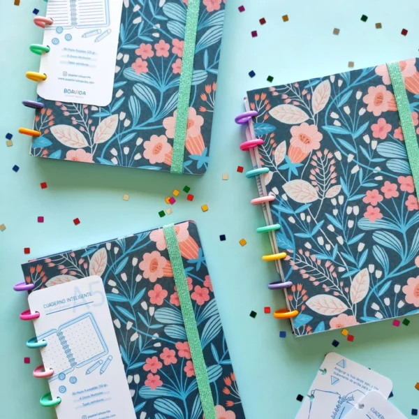 Cuaderno Con Discos A5 - Jardín de Flores