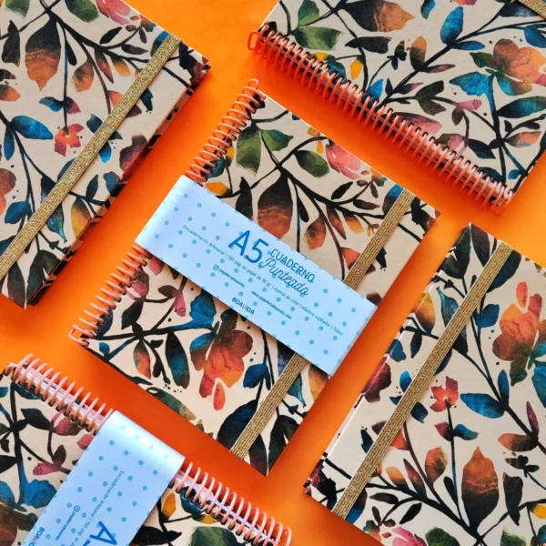 Cuaderno Punteado A5 -Flores de Otoño