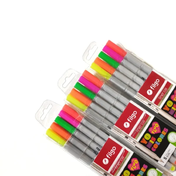 Filgo Pinto 5 Marcadores neon 0.4 mm