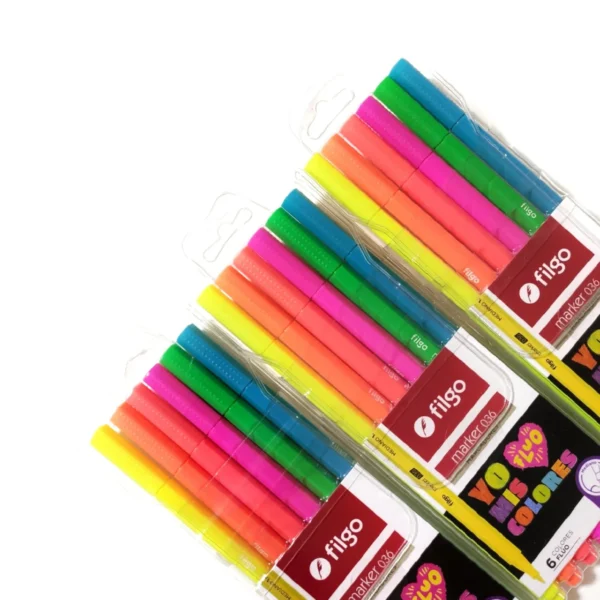 Filgo Pinto 6 Marcadores neon 1.0 mm