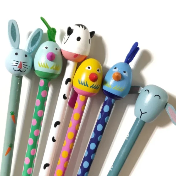 Lápices de madera Con animalitos