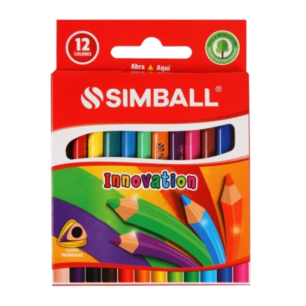 Lápices Simball Innovation x12 colores cortos