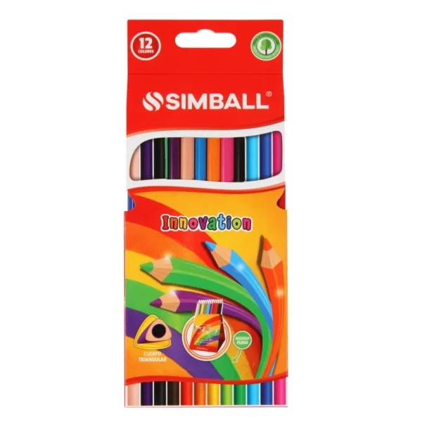 Lápices Simball Innovation x12 colores Largos
