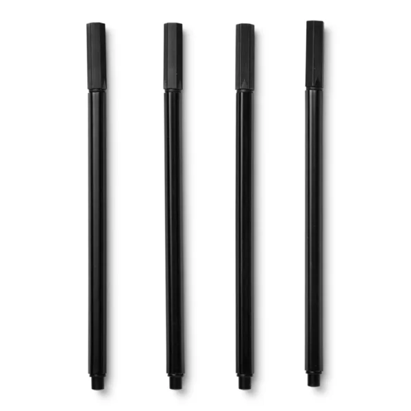Microfibras x 4 colore negro - punta 0.4 mm