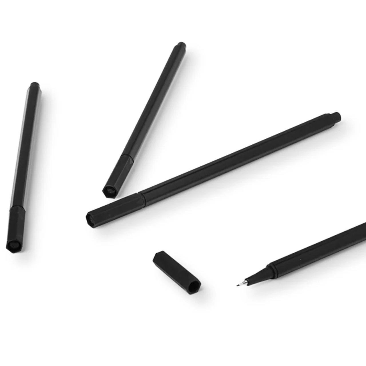 Microfibras x 4 colore negro - punta 0.4 mm
