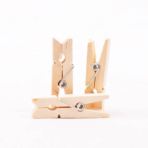 Mini Broches de madera (30 mm) x 10 un