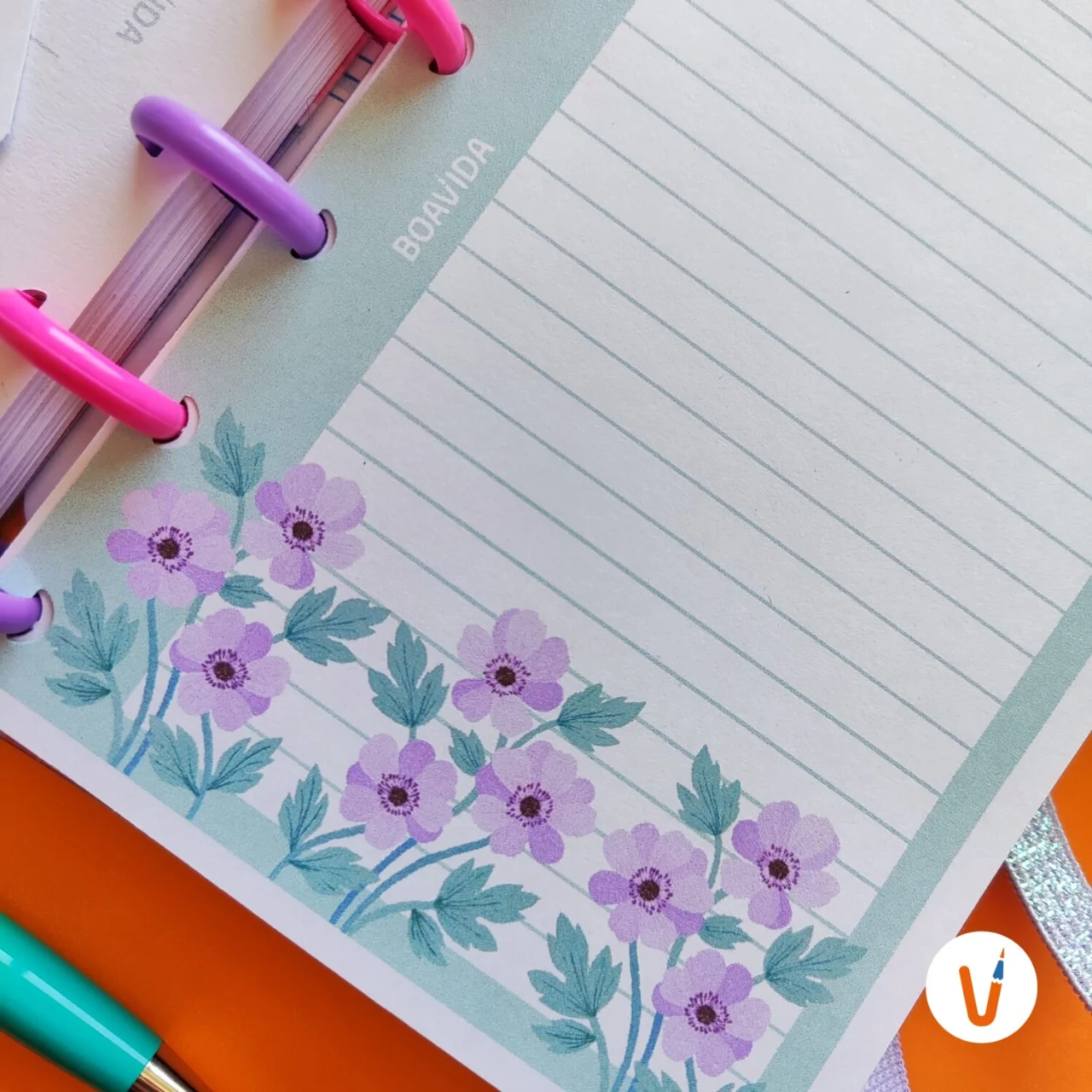 Notas A6 - "Flores Violetas"
