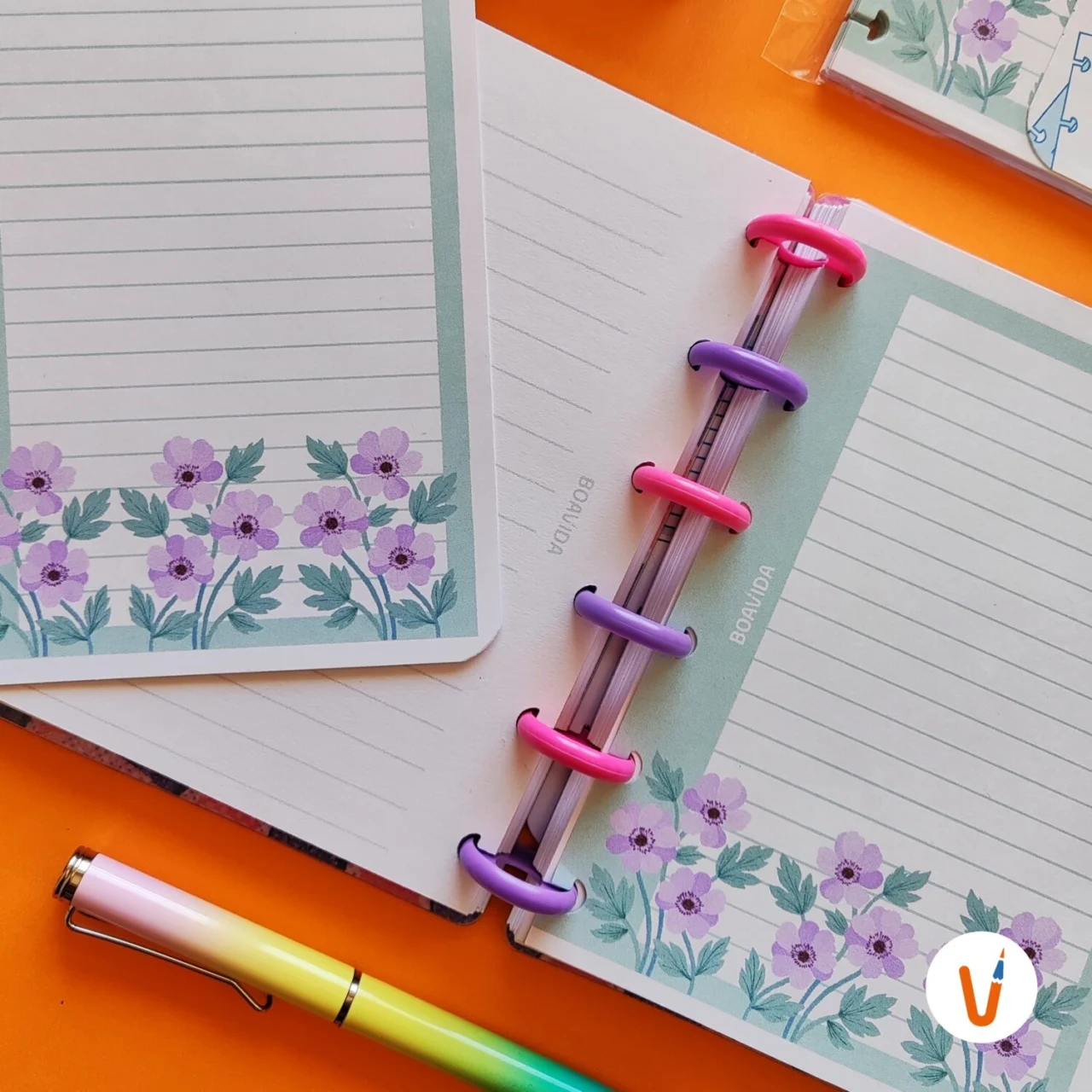 Notas A6 - "Flores Violetas"