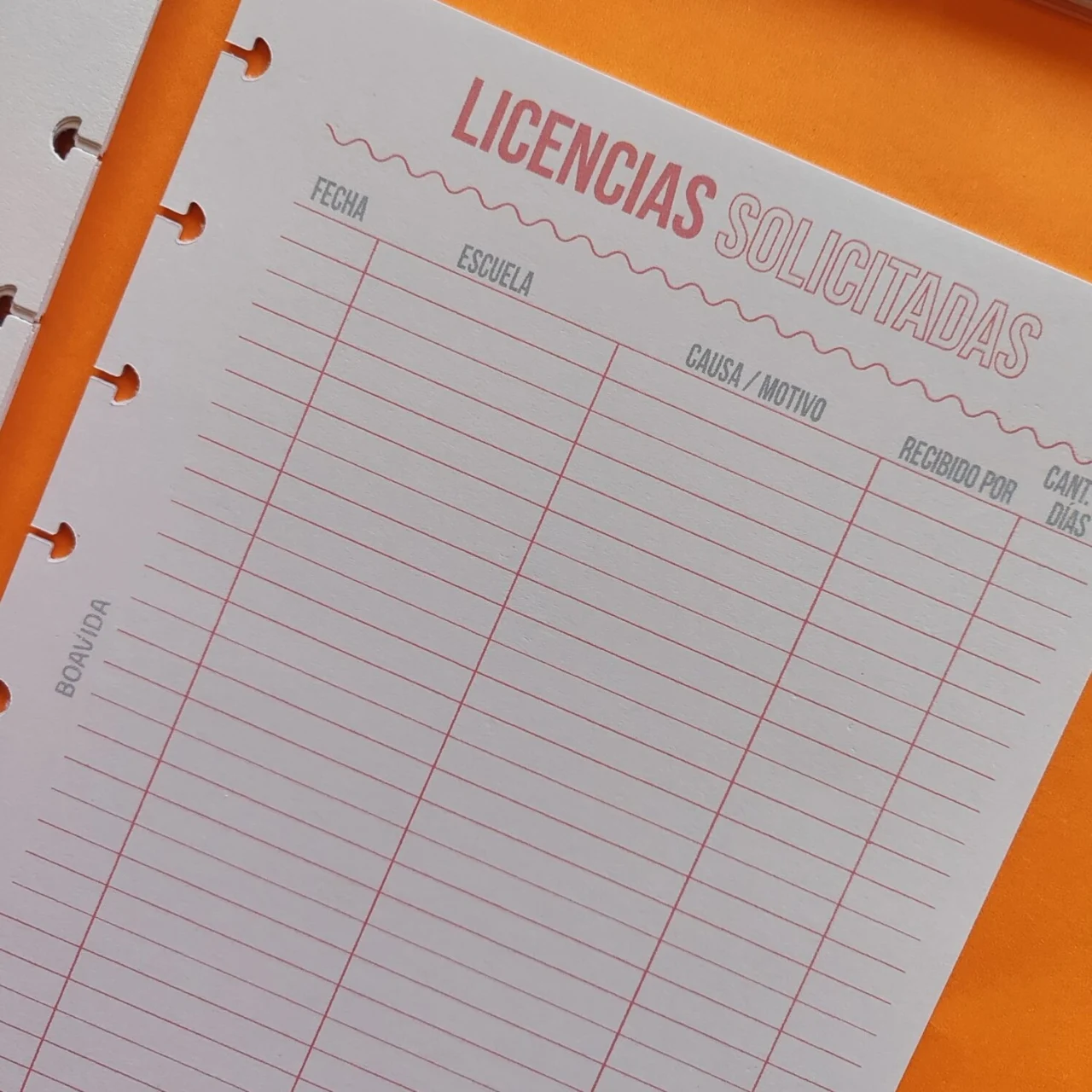 Planner A5 - Organización Docente