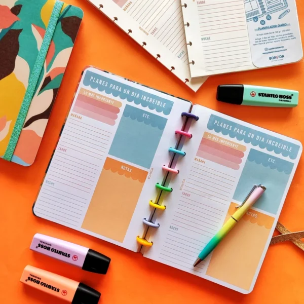 Planner Diario A5 - "Planes para un dia increible"