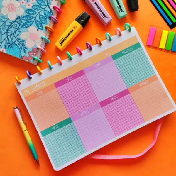 Planner Semanal A4 - "Explosión Creativa"