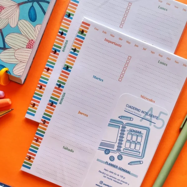 Planner Semanal A5 - "Arcoiris"