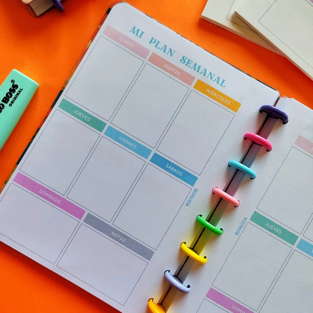 Planner Semanal A5 - "Mi plan semanal"
