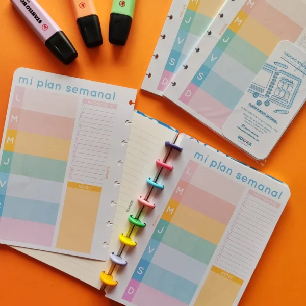 Planner Semanal A5 - "Plan semanal Pastelito"