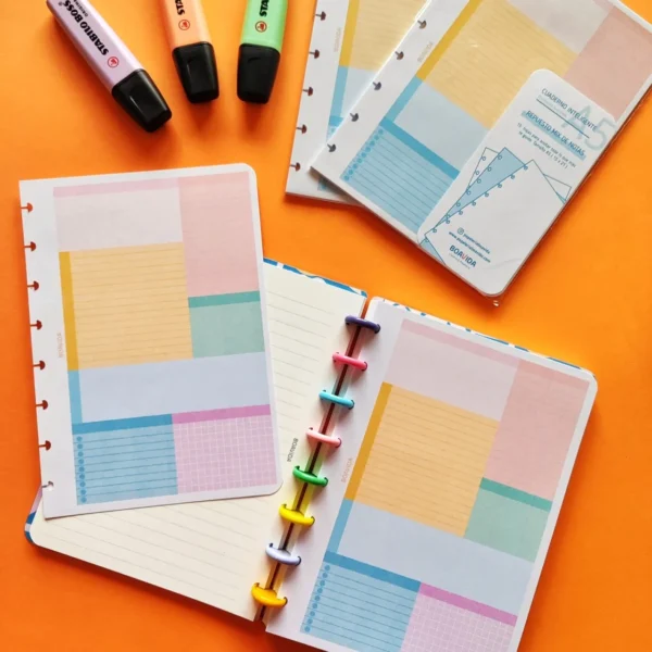 Repuesto para discos A5 - "Notas mix de colores"