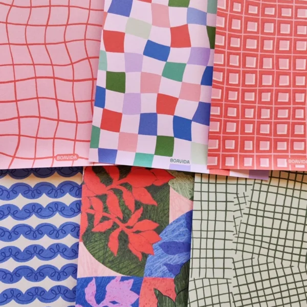 Set 40 papeles para Scrap - "Armonía Tricolor"