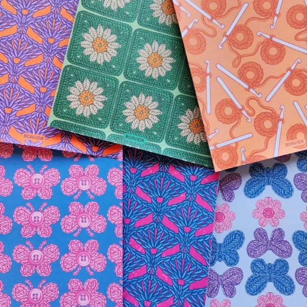 Set 40 papeles para Scrap - "Entre Lanas"