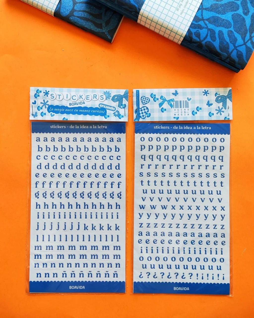 Sticker "De la idea a la letra" - Letras de 5 mm azules