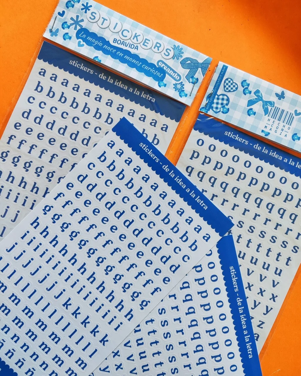 Sticker "De la idea a la letra" - Letras de 5 mm azules