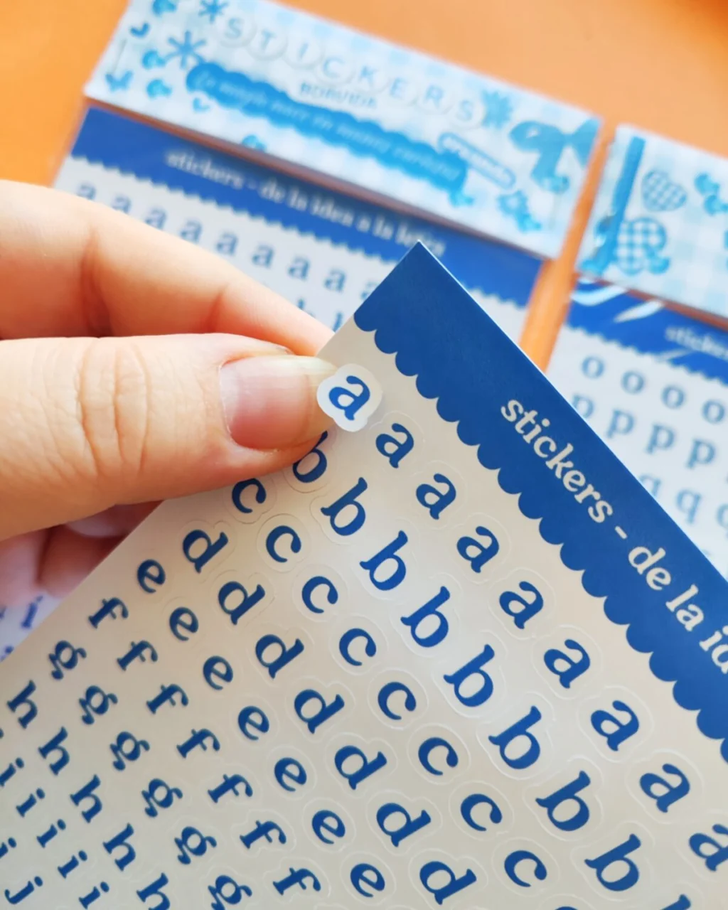 Sticker "De la idea a la letra" - Letras de 5 mm azules