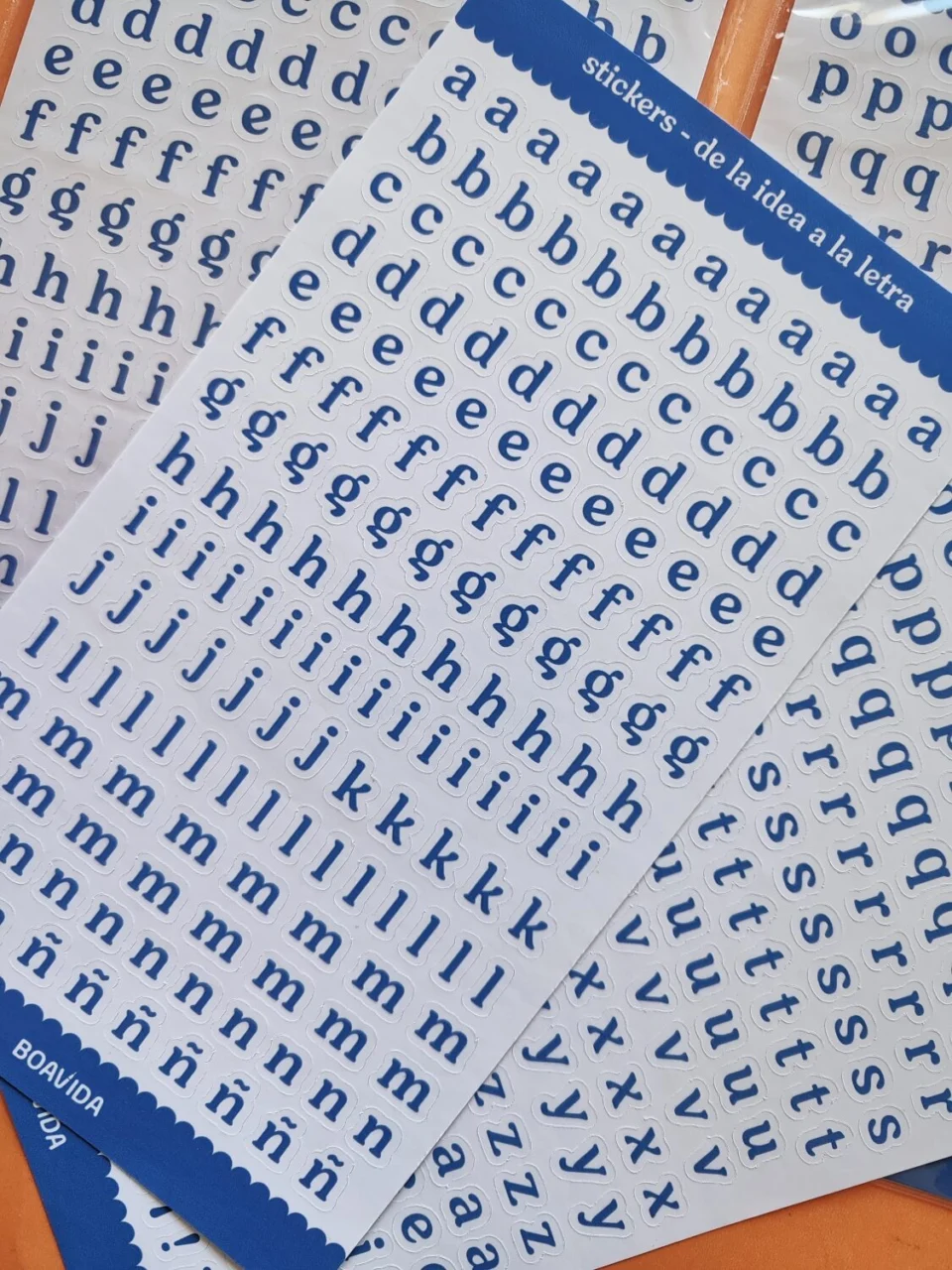 Sticker "De la idea a la letra" - Letras de 5 mm azules
