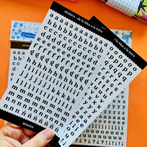 Sticker "De la idea a la letra" - Letras de 5 mm negras