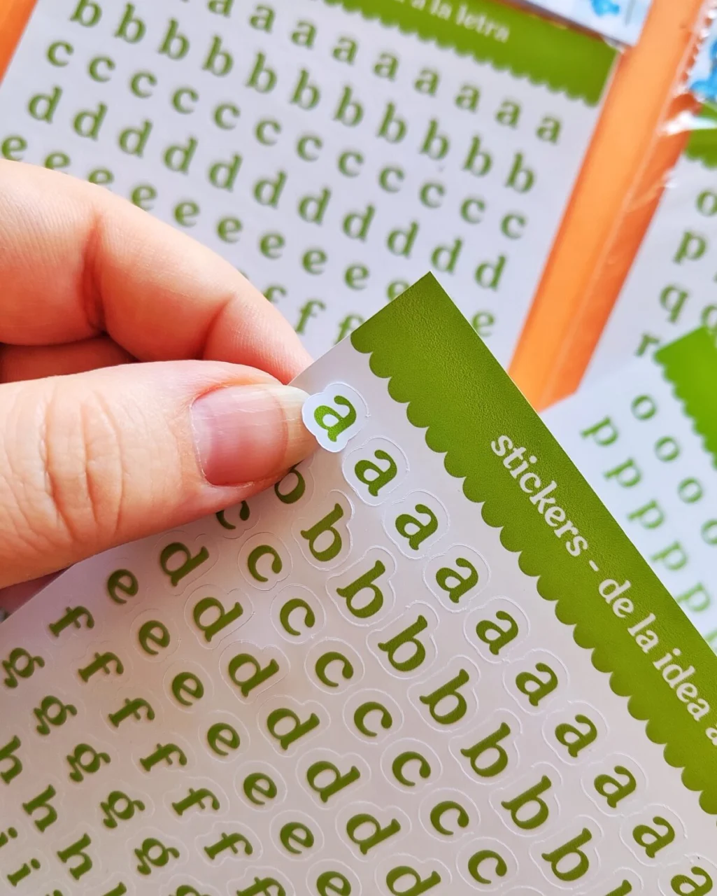 Sticker "De la idea a la letra" - Letras de 5 mm verde claro