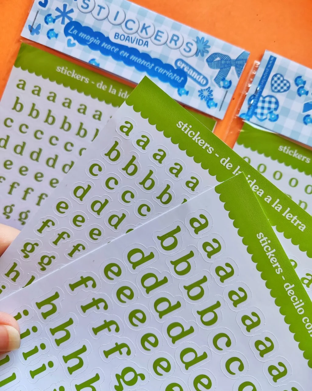 Sticker "De la idea a la letra" - Letras de 5 mm verde claro