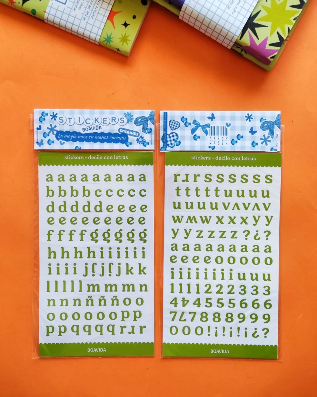 Sticker "Decilo Con Letras "- Letras de 1 cm verde claro