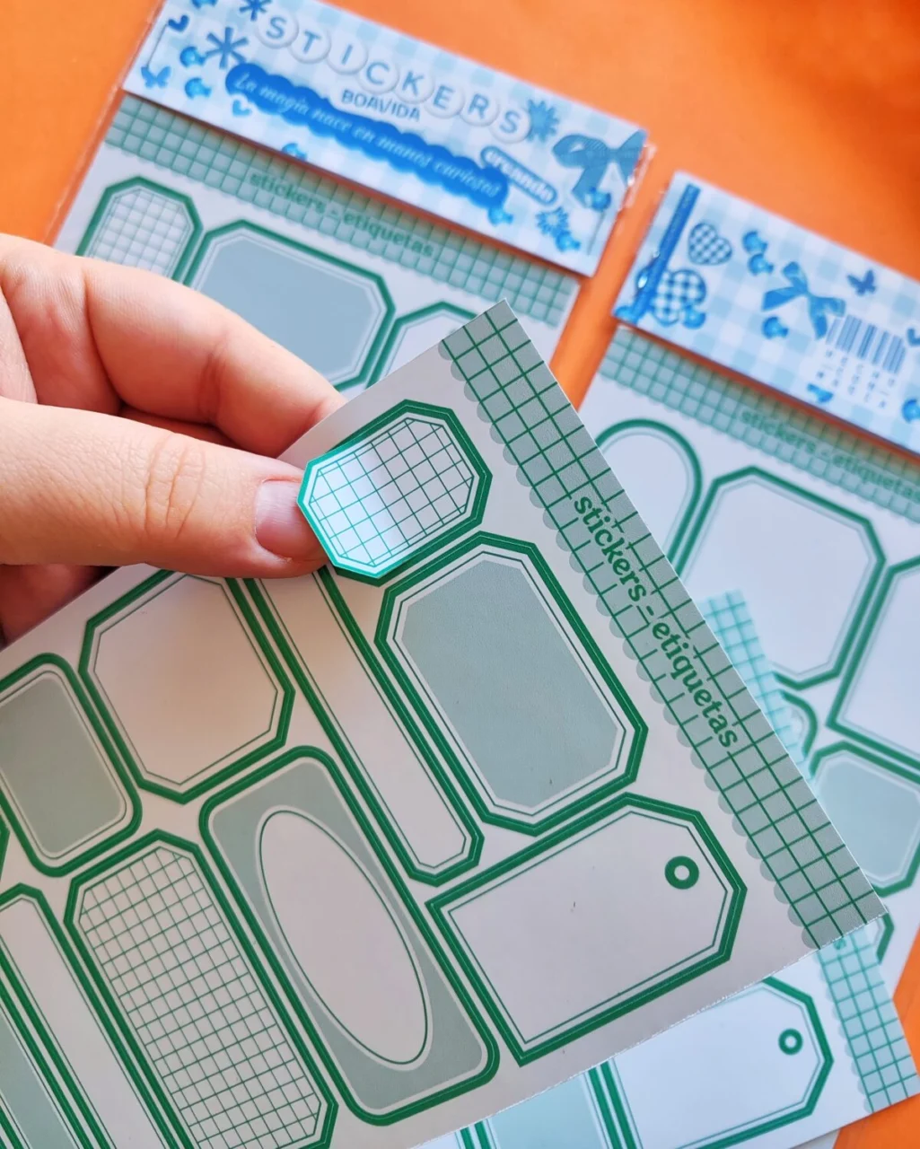 Sticker "Etiquetas" Verde Menta