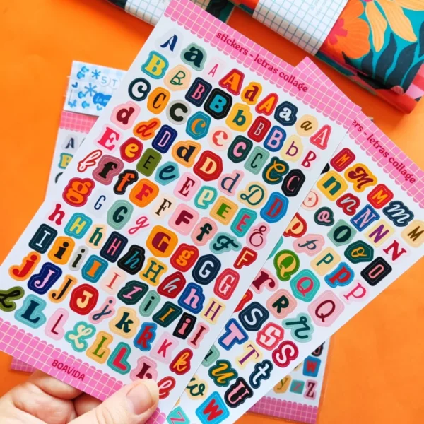 Sticker "Letras collage" - Chispas de Color