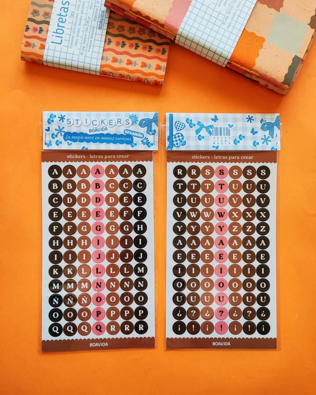 Sticker "Letras para crear "- circulares chocolate
