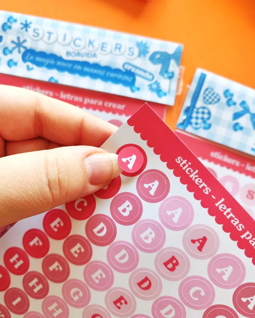 Sticker "Letras para crear "- circulares rosas