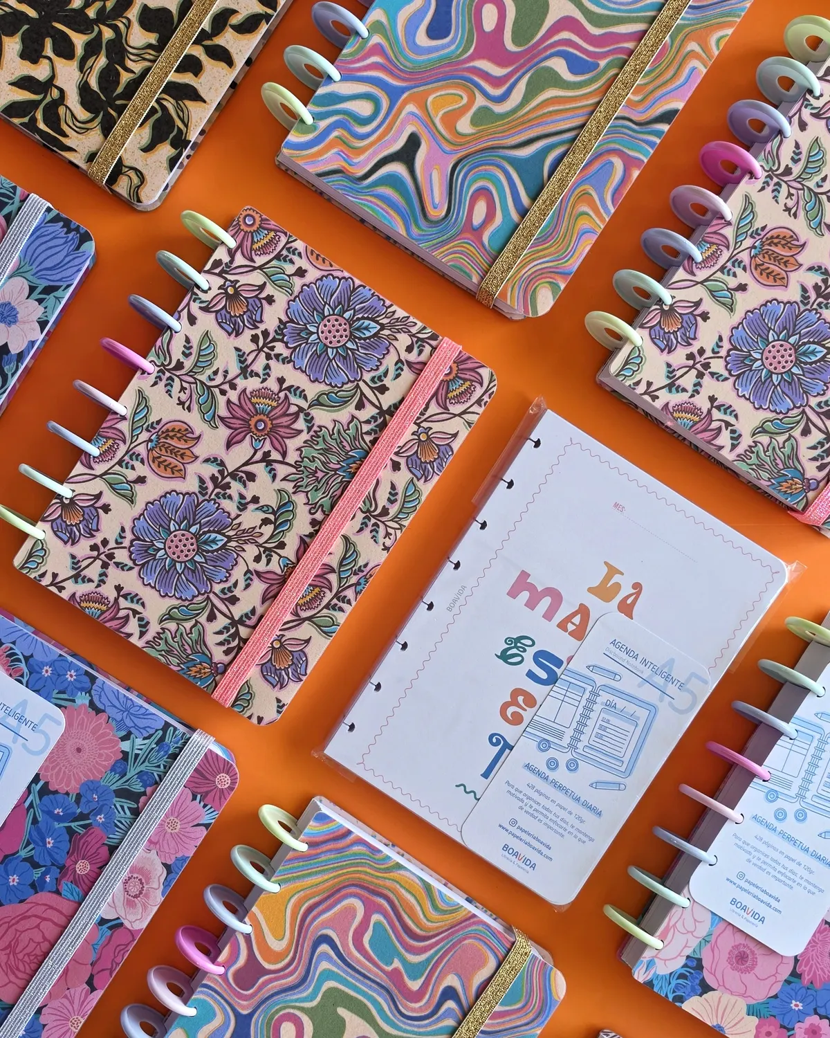 Agenda Con Discos Diaria A5 "Jardín Oriental"