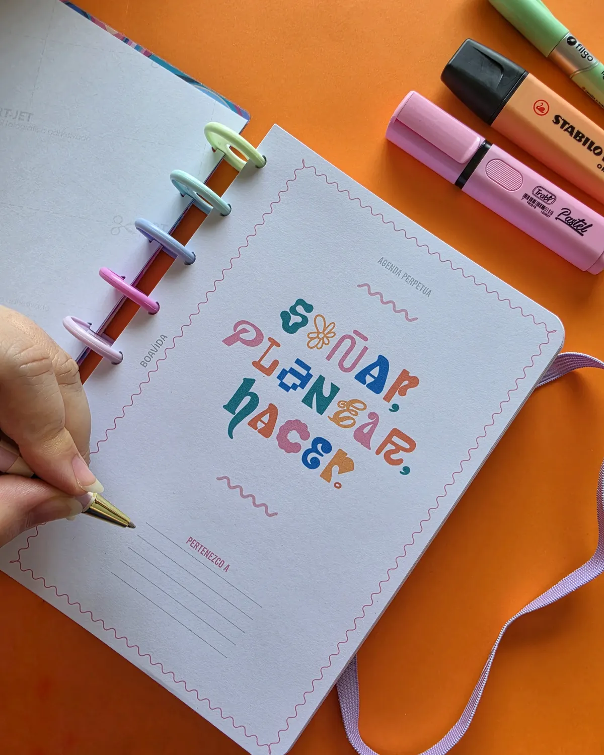 Agenda Con Discos Diaria A5 "Sinfonía de Color"