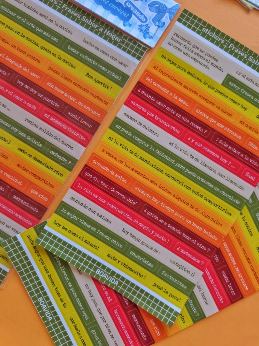 Sticker Frases - Sabor a hogar