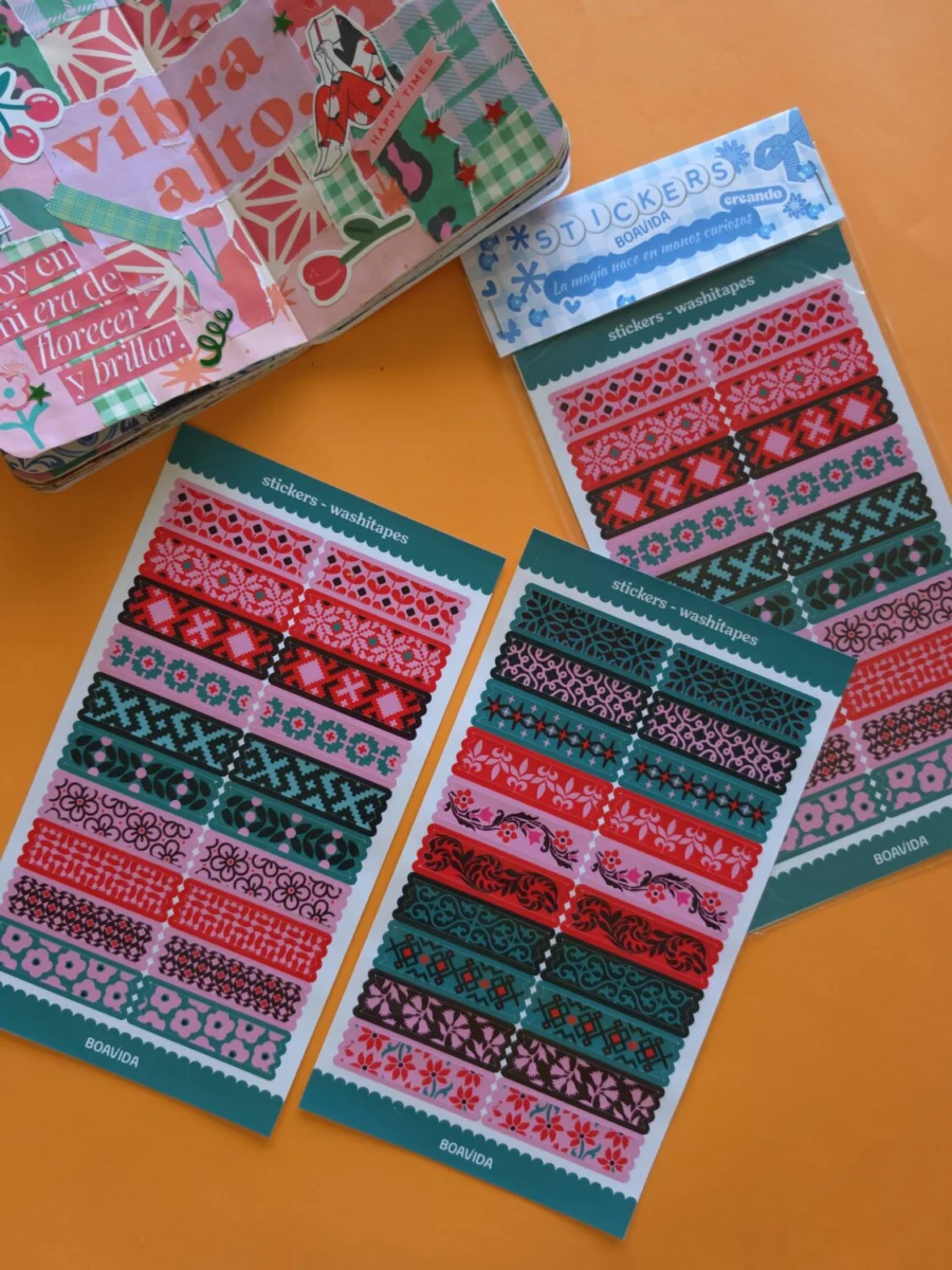 Sticker Washitape - Carmesí